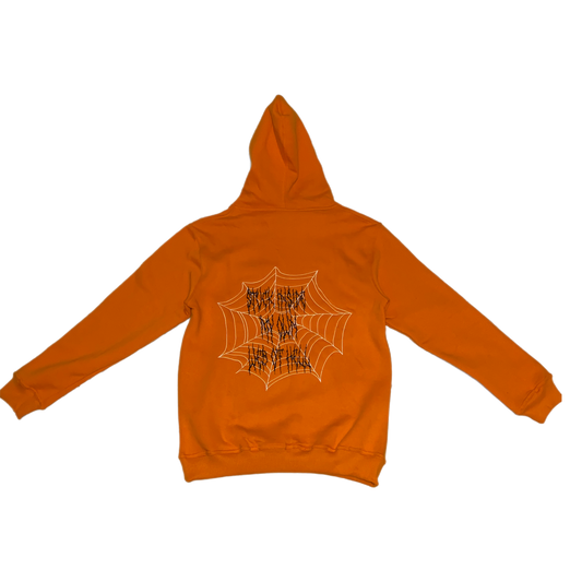 Web Of Hell Hoodie - Orange